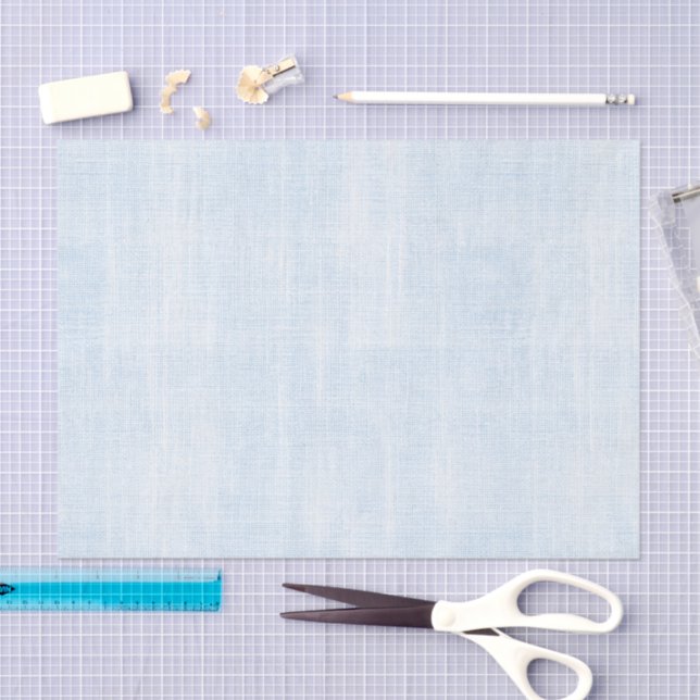 Papel De Seda Ducha Nupcial de Lino Falso Azul Claro (Artesanía)