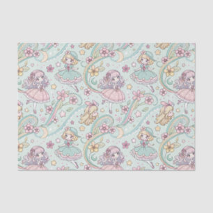 Papel De Seda Dulce Arte Floral de Chicas Mágicas Kawaii Anime P