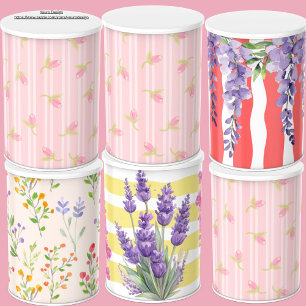 Papel De Seda Dulce color rosa floral rayas blancas color