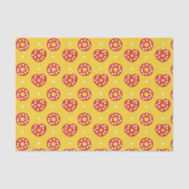 Papel De Seda Dulce corazón Amor Pastel Donut Fiesta (Anverso)