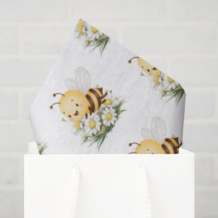 Papel De Seda Dulce Floral Daisy Oh Bebé Abeja de Miel Baby Show