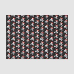 Papel De Seda Dulce patrón de calavera y huesos cruzados tema pi