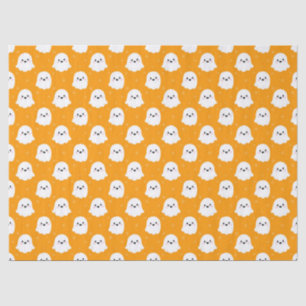Papel De Seda Dulce Patrón de Fantasma Naranja – Diseño de Hallo