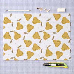 Papel De Seda Dulce patrón de fruta de pera amarilla