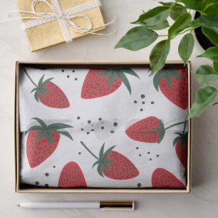Papel De Seda Dulce patrón de frutas de fresa roja linda
