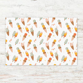 Papel De Seda Dulce Patrón de Helado de Verano