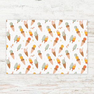 Papel De Seda Dulce Patrón de Helado de Verano