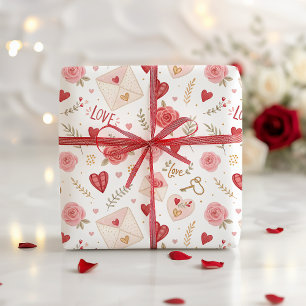 Papel De Seda Dulce Patrón Romántico Día de San Valentín