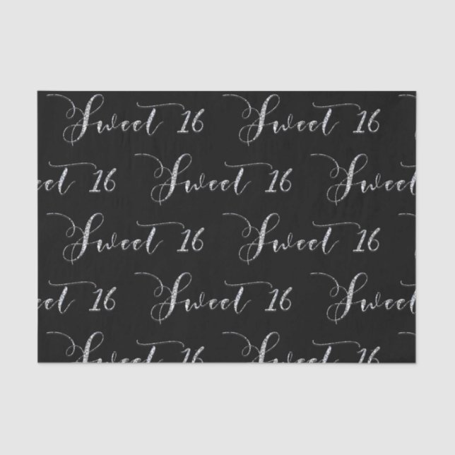 Papel De Seda Dulce plateado 16 Dieciséis CUALQUIER fiesta de cu (Anverso)