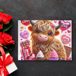 Papel De Seda Dulces como Candy Highland Cow Valentines