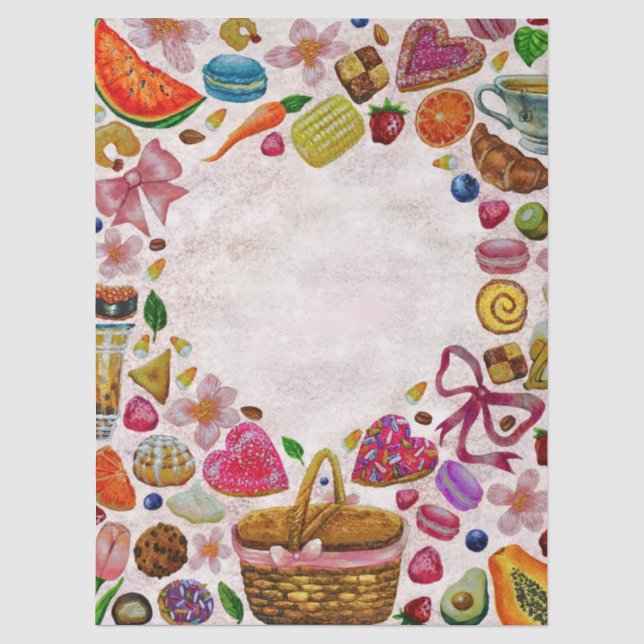 Papel De Seda Dulces Confiterías Repostería (Anverso)