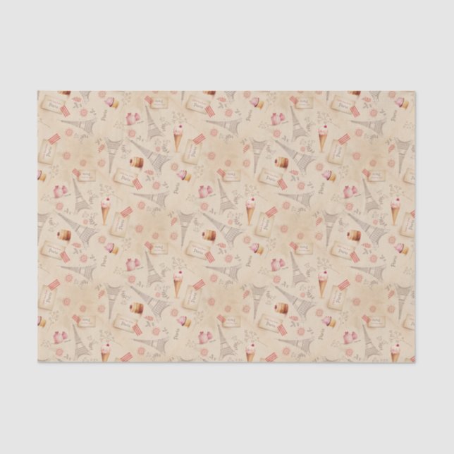 Papel De Seda Dulces de París de época (Anverso)