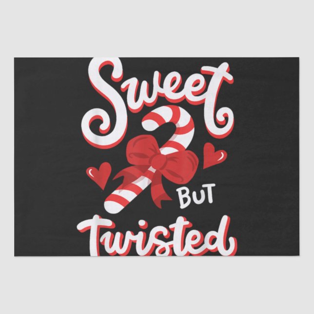 Papel De Seda Dulces pero retorcidas Navidades graciosos Candy C (Anverso)