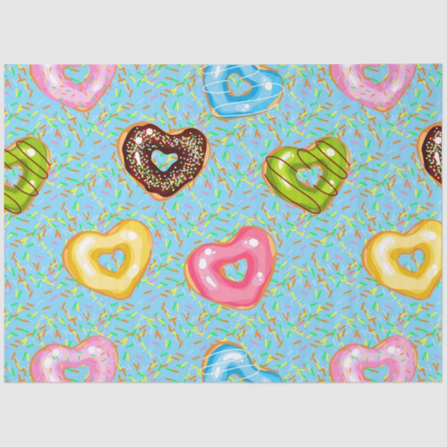 Papel De Seda Dulces y brillantes Donuts Series Design 6 (Anverso)