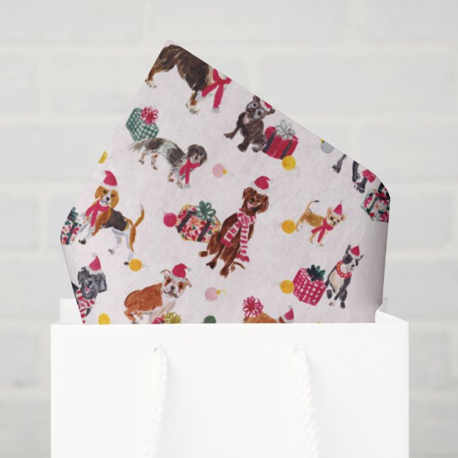 PAPEL DE SEDA DULZURA DE PERRO NAVIDEÑO (Bolsa de regalo)