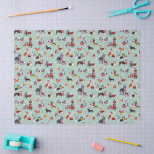 PAPEL DE SEDA DULZURA DE PERRO NAVIDEÑO MENTA