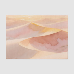 Papel De Seda Dunas de puesta de sol del desierto acuarela