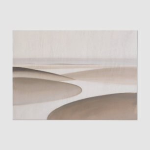 Papel De Seda Dunas del Desierto Beige Minimalista