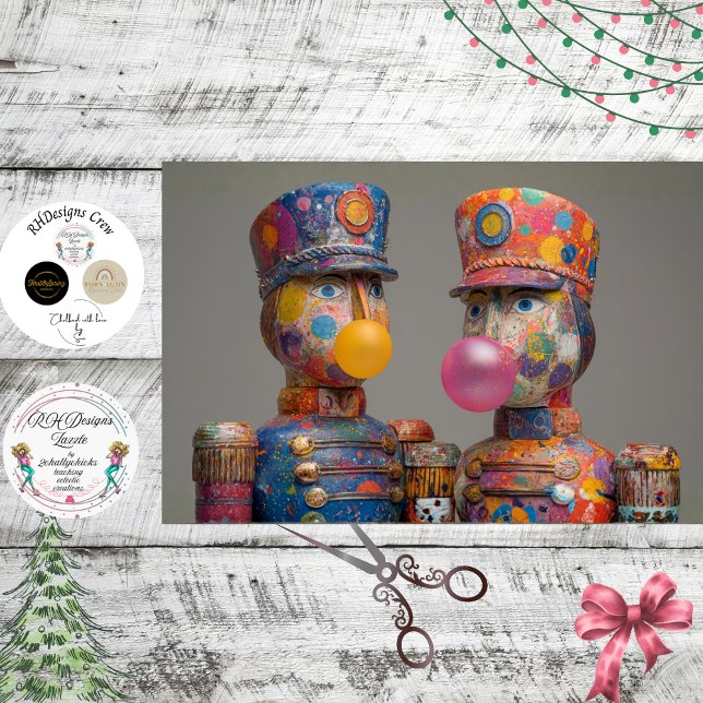 Papel De Seda Dúo de Cascanueces de Chicle Decoupage Dot Drop (Subido por el creador)