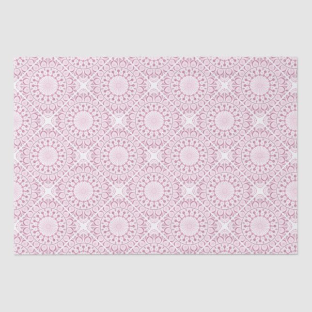 Papel De Seda Dusky Rosa Confetti Lace Diamond Tile (Anverso)