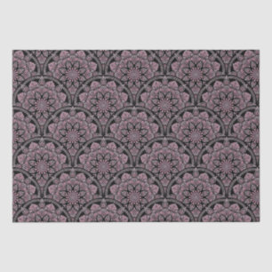 Papel De Seda Dusky Rosa Fronds Mandala Art Deco Craft