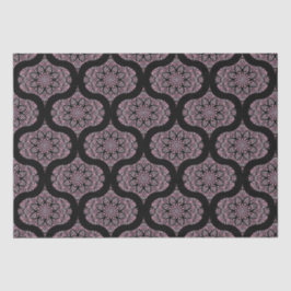 Papel De Seda Dusky Rosa Fronds Mandala Mid Mod Ogee