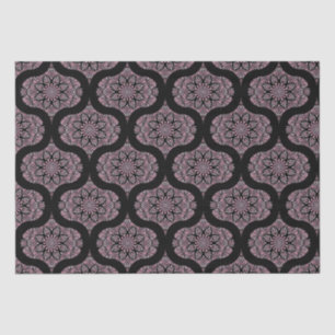 Papel De Seda Dusky Rosa Fronds Mandala Mid Mod Ogee