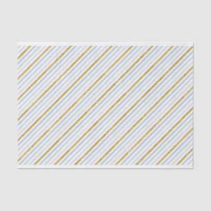 Papel De Seda Dusty Blue & Purpurina Gold Strike