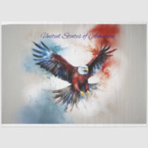 Eagle Flying Estados Unidos de América Decoupage