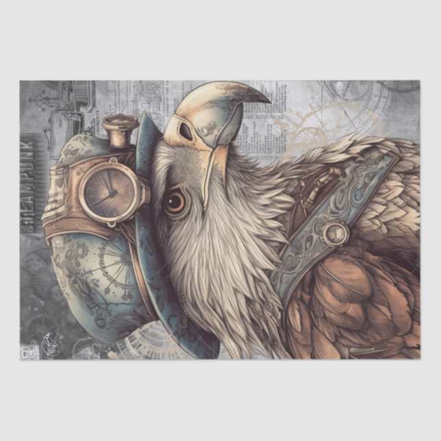Papel De Seda Eagle Steampunk (Anverso)
