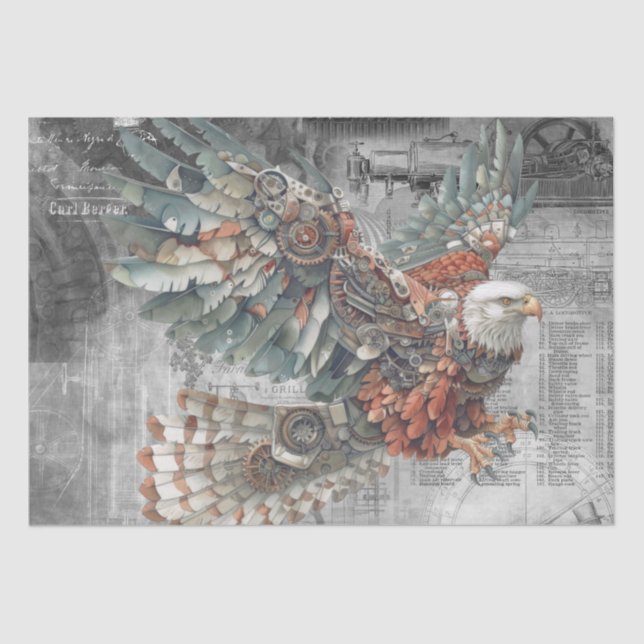 Papel De Seda Eagle Steampunk (Anverso)