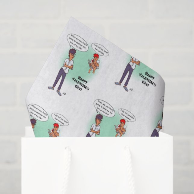 Papel De Seda Earlobes Valentine's Day Tissue Paper (Bolsa de regalo)