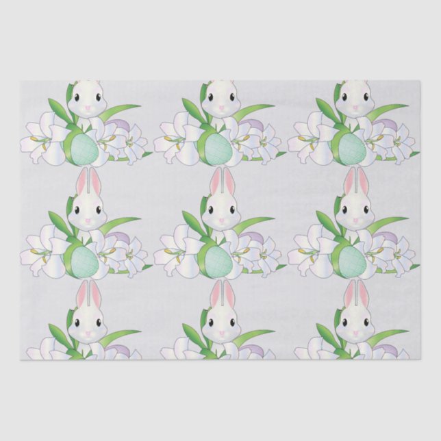 Papel De Seda Easter Bunny Lilies (Anverso)