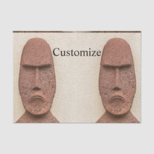 Papel De Seda Easter Island Moai Head Thunder_Cove