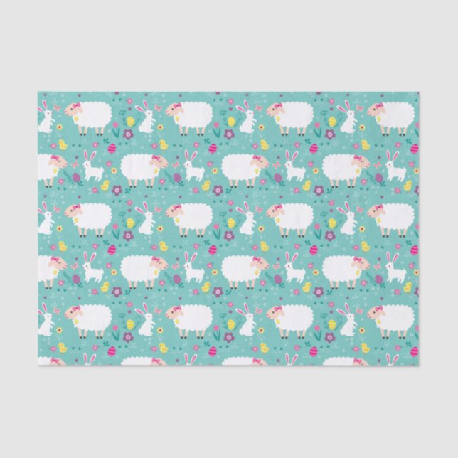 Papel De Seda Easter Lambs (Anverso)