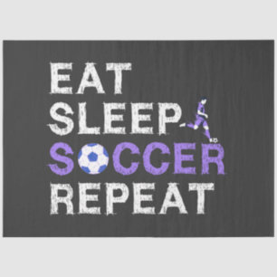 Papel De Seda Eat Sleep Soccer Repetir camiseta Guay Sport Playe