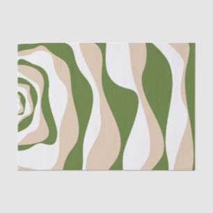 Papel De Seda Ebb and Flow 4 - Blanco, Arena y Verde Palma
