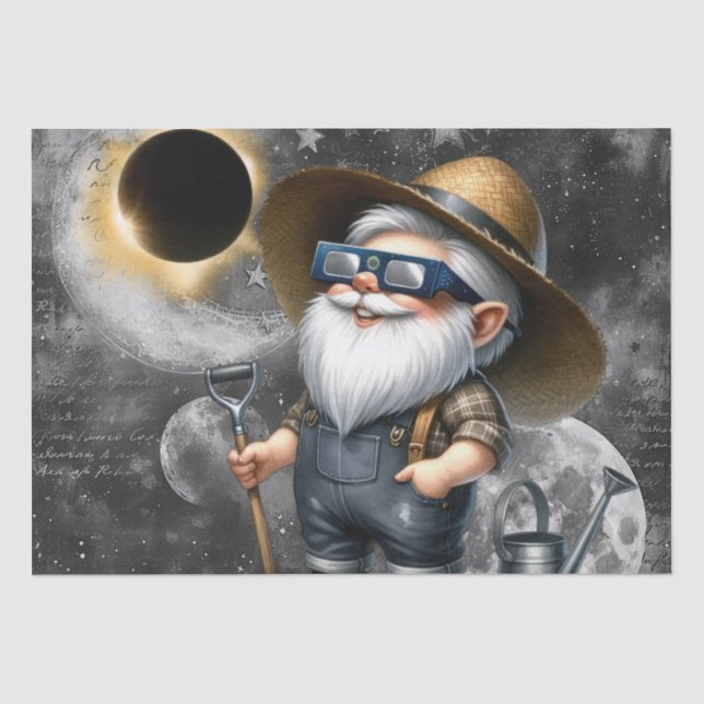 Papel De Seda Eclipse Astronomía Celestial Gnome (Anverso)