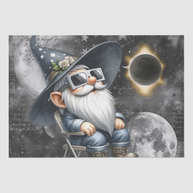 Papel De Seda Eclipse Astronomía Celestial Gnome (Anverso)