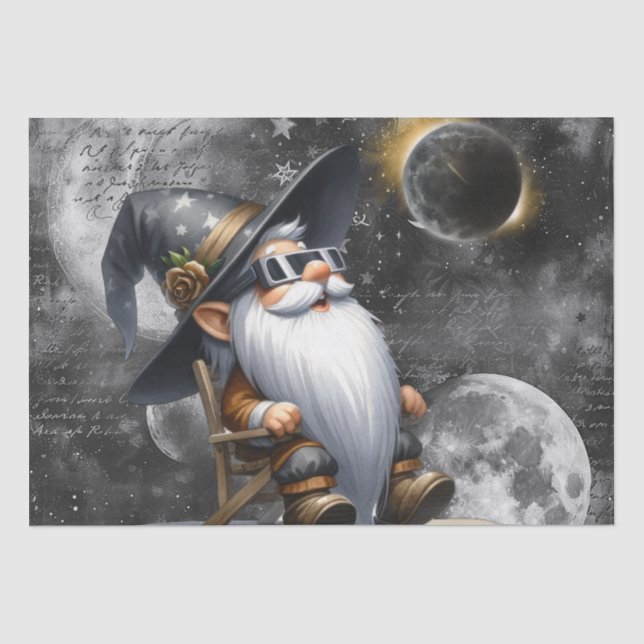 Papel De Seda Eclipse Astronomía Celestial Gnome (Anverso)