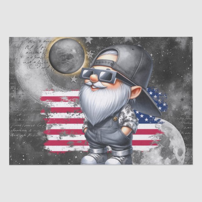 Papel De Seda Eclipse Astronomía Celestial Gnome (Anverso)