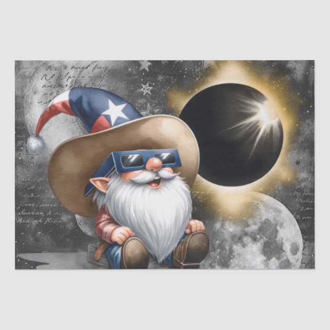 Papel De Seda Eclipse Astronomía Celestial Gnome (Anverso)