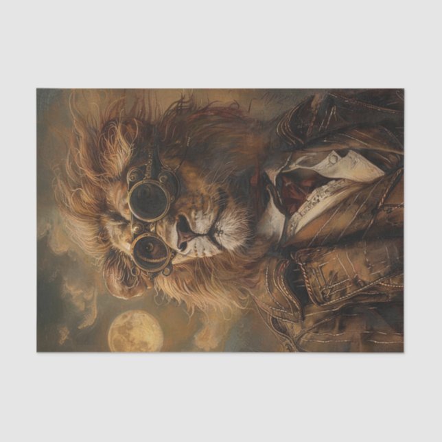 Papel De Seda Eclipse solar 2024 León (Anverso)