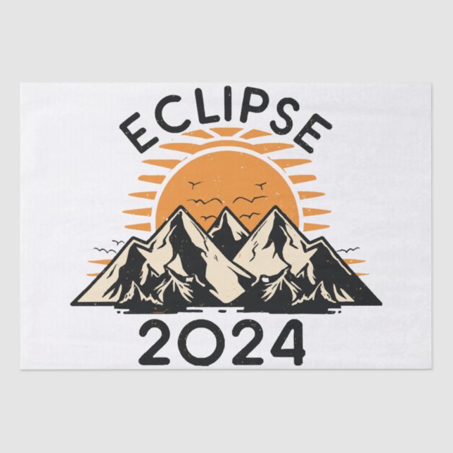 Papel De Seda Eclipse solar total 2024 (Anverso)