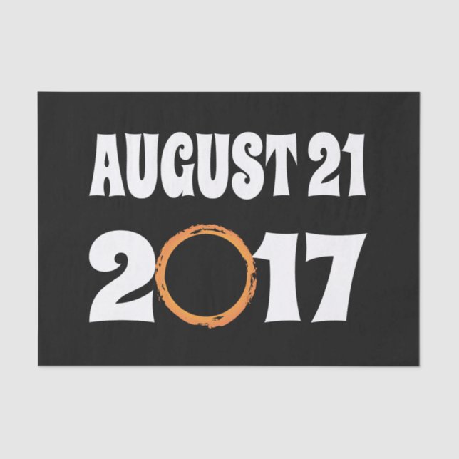 Papel De Seda Eclipse solar total 21 de agosto de 2017 (Anverso)