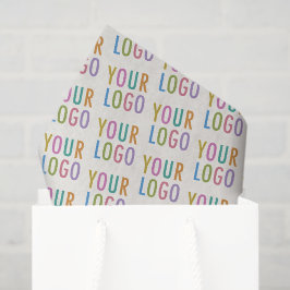 Papel de seda ecru con logotipo comercial personal