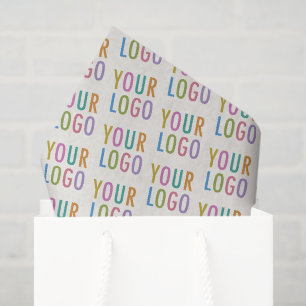 Papel de seda ecru con logotipo comercial personal