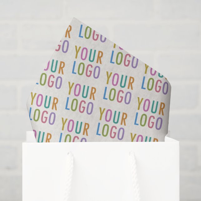 Papel de seda ecru con logotipo comercial personal (Bolsa de regalo)