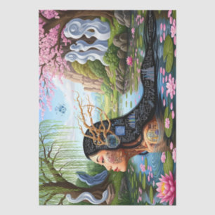 Papel De Seda "Ecuaciones en flor" - Un retrato digital