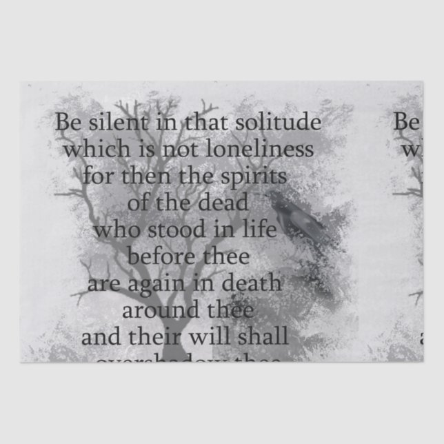 Papel De Seda Edgar Allan Poe Spirits of the Dead Halloween Poem (Anverso)